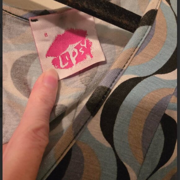 *RARE!  Vintage Lipsy London Geometric Print Mini Dress SIZE S -  UK8 US4 - Picture 6 of 7